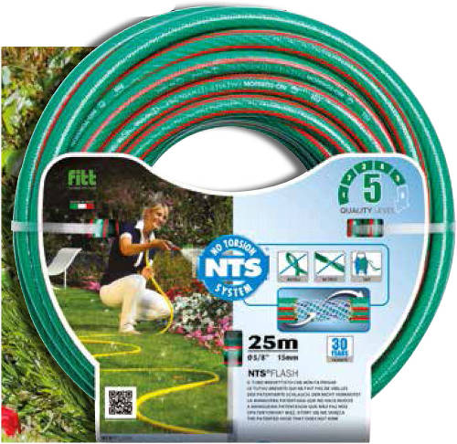 FLASH NTS 5/8" 50м - пищевой 5-ти слойный противоскручивающийся шланг, уникальная технология армировки NTS, (D16 мм) Р=25 Бар