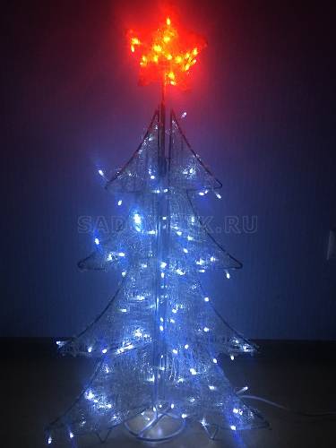Декоративная светодиодная новогодняя ЁЛКА, арт. GLQ-3D-040