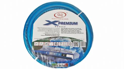 X PREMIUM 25 m 1/2" - 6-ти слойный шланг с двойной армировкой: классической и трикотажной.