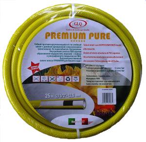 GLQ PREMIUM PURE 25м 1/2" - 6-ти слойный шланг с двойной армировкой: классической и трикотажной.